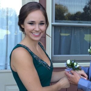 emerald green Zara dress